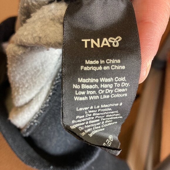 # 102 TNA Distressed Dark Grey Hoodie, Size Small - Picture 5 of 5